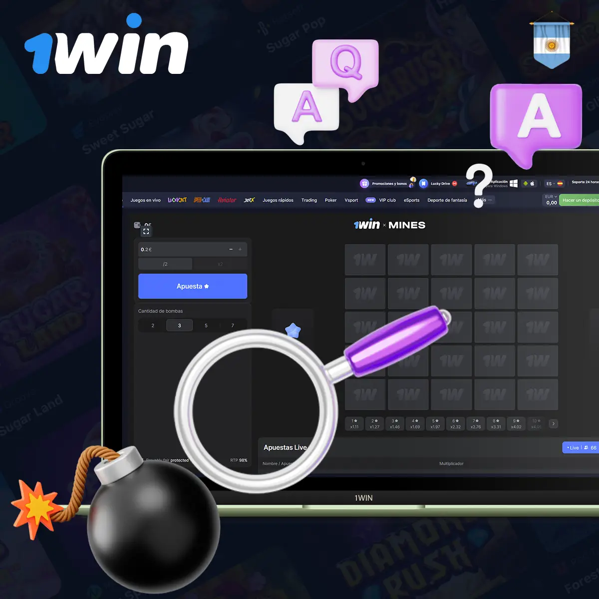 Recomendaciones para jugar a Minas 1Win